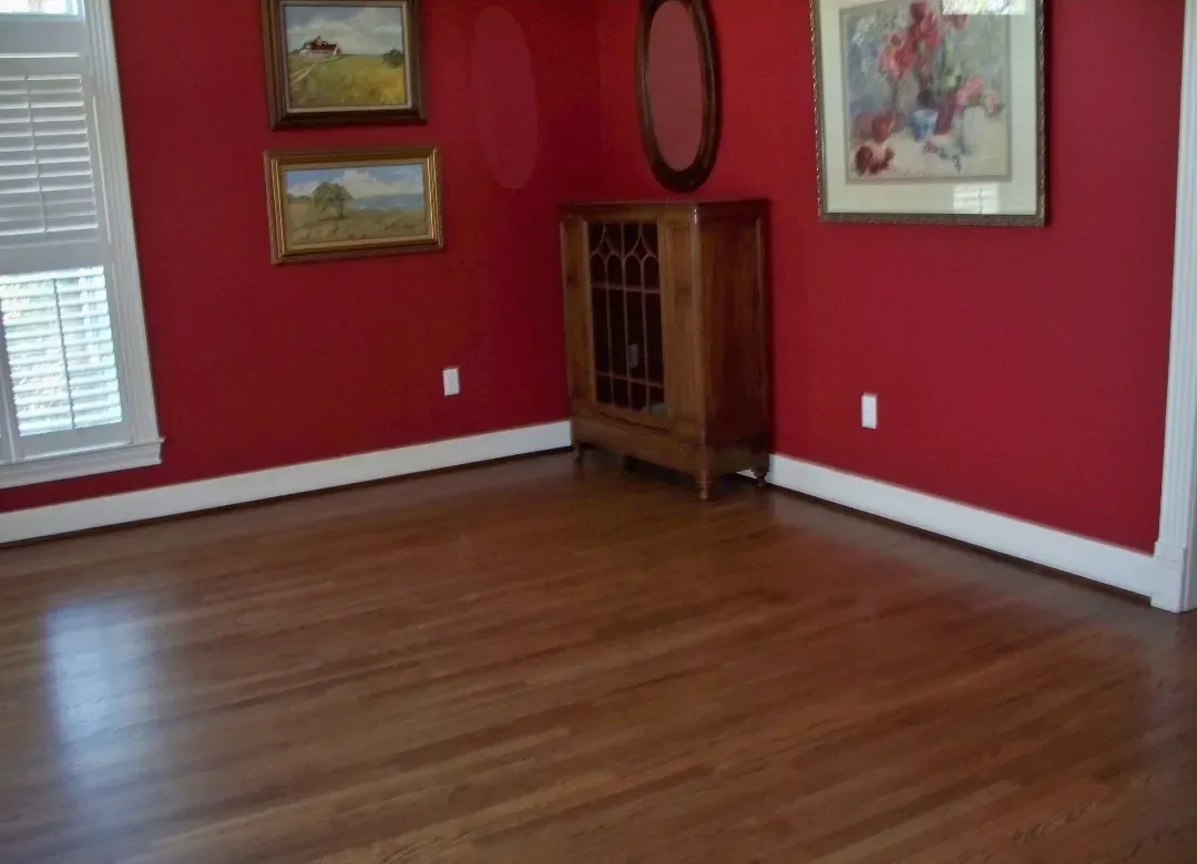 Hardwood floor refinished and walls painted