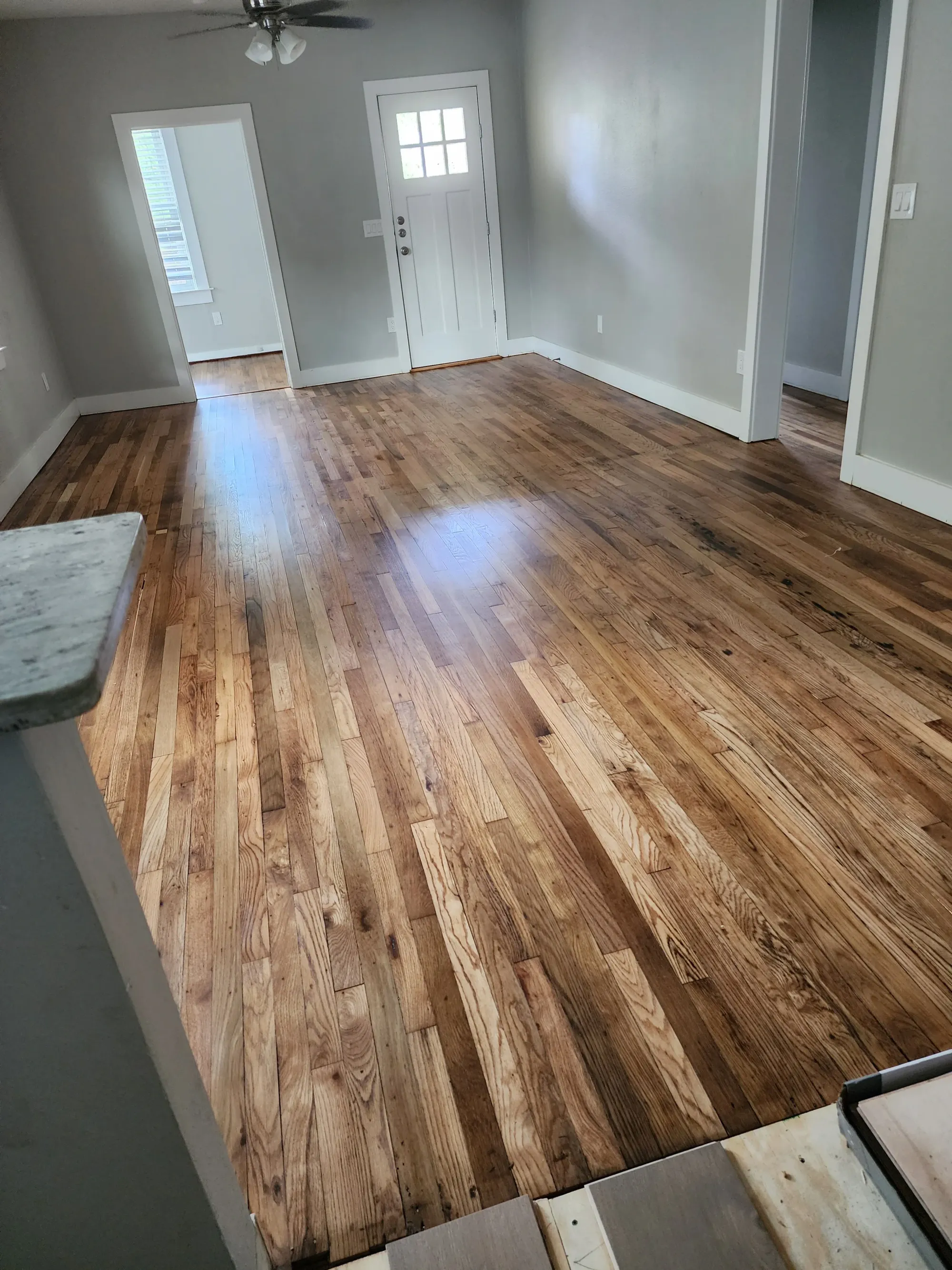 Oak hardwood floor refinished